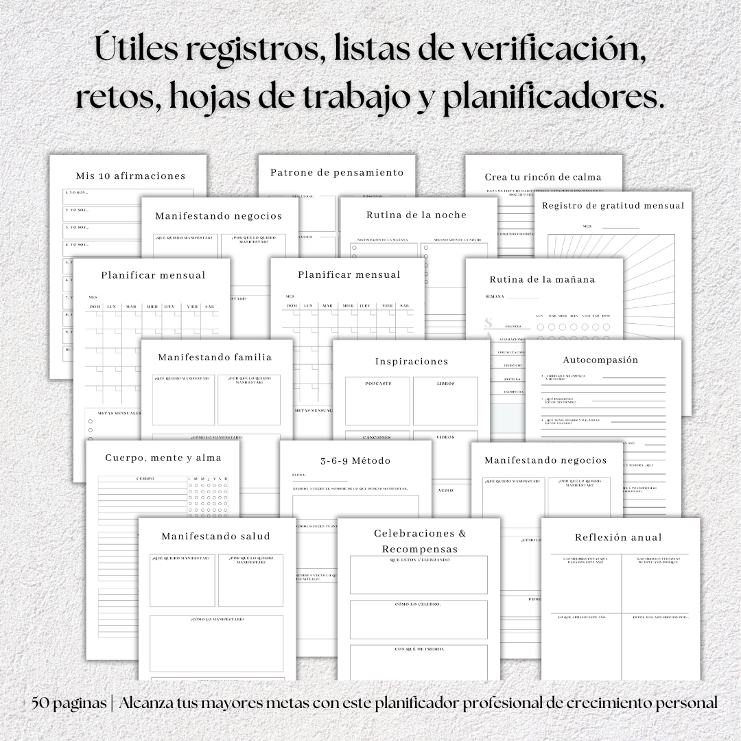 🎁 Planificador de Crecimiento Personal + Stickers (100% off)
